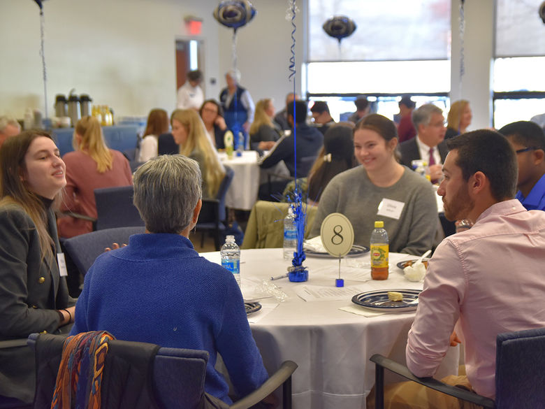 Student and donor breakfast.