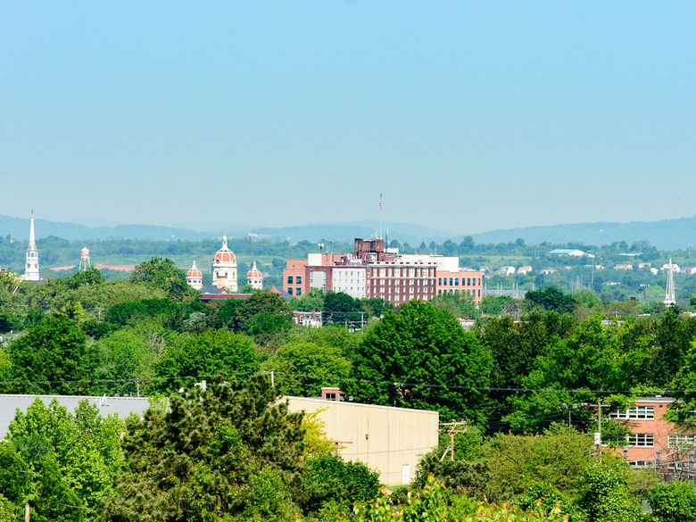 The view of York City from campus.