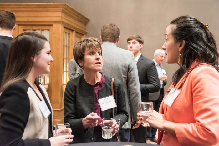 Corporate Partners Suzanne McConkey, Glatfelter Insurance (center) and Sully Pinos, York County Economic Alliance (right)