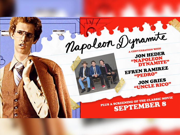 Jon Heder (Napoleon Dynamite) pictures promiting a performace on Sept 8, 2022