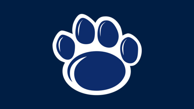 Penn State Paw Print blue with outline