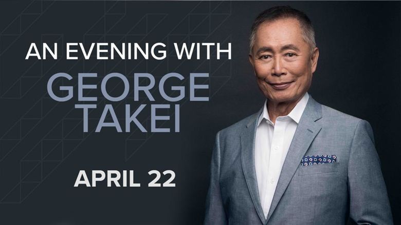 George Takei pictured with dates for his performance in April