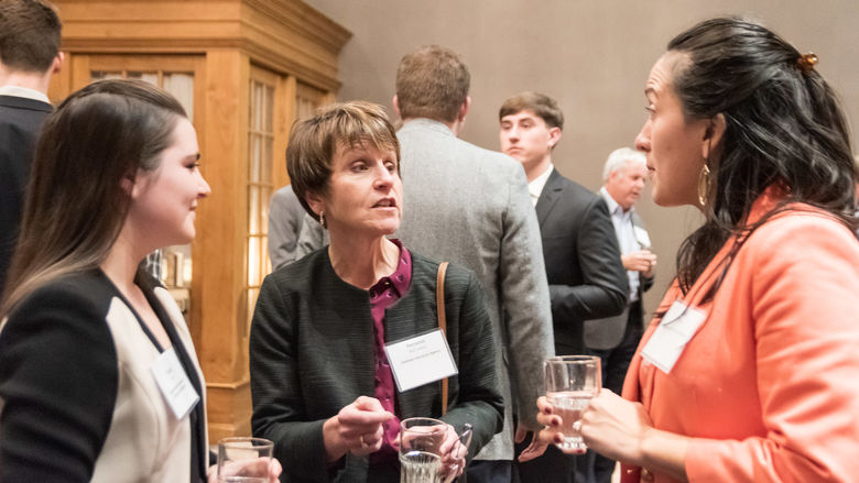 Corporate Partners Suzanne McConkey, Glatfelter Insurance (center) and Sully Pinos, York County Economic Alliance (right)