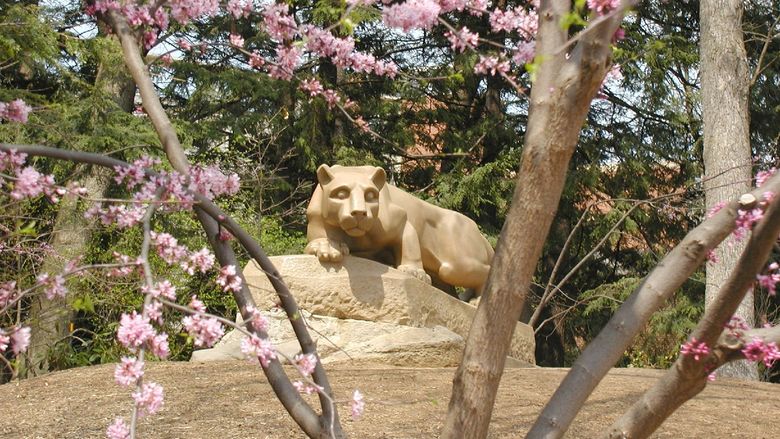 Shrine statue on Penn State campus