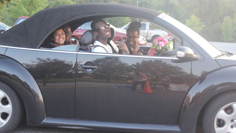 Headed to a parking space at The Pullo Center