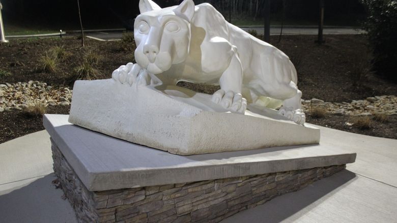 York Lion Shrine at Night