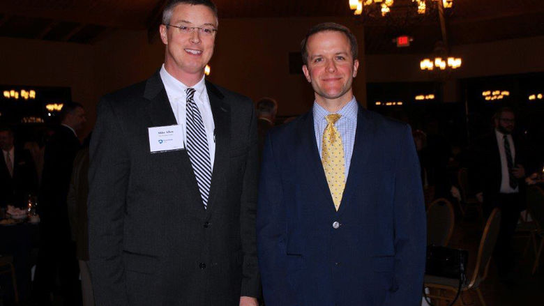 Photo of Michael Allen and Luke Tilley at the 2015 Corporate Partners Dinner