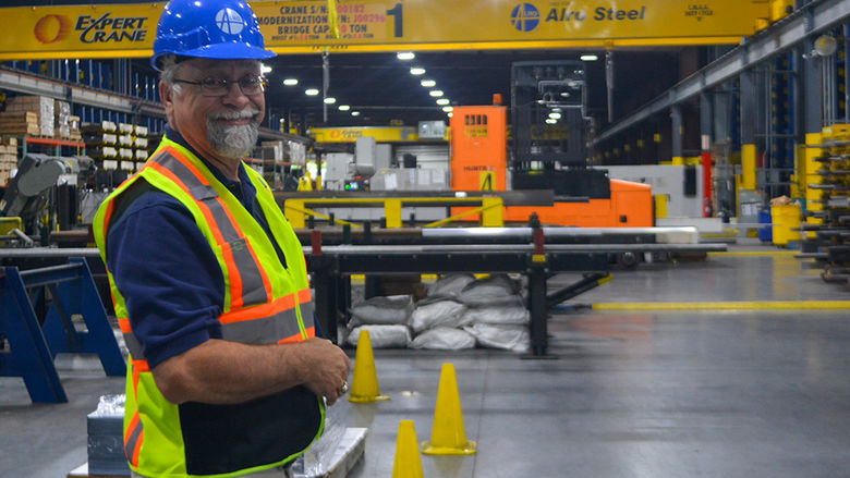 Staff from around campus took a field trip to the Alro Steel facility for a tour.