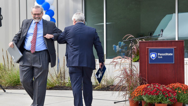 Elbow Bump at York Campus