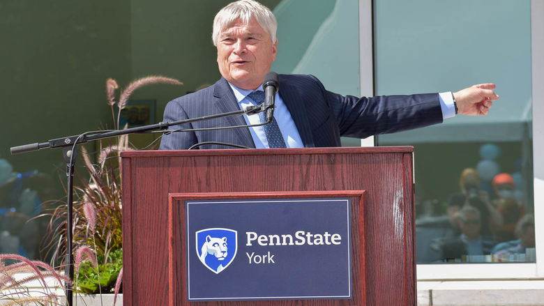 Presidnet Barron at York Campus