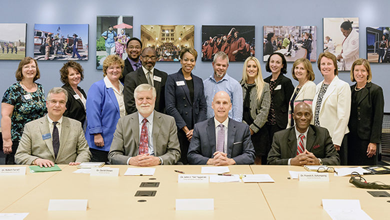Administrators at articulation signing