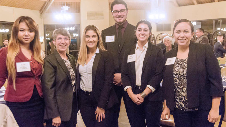 Becky Halstead with students