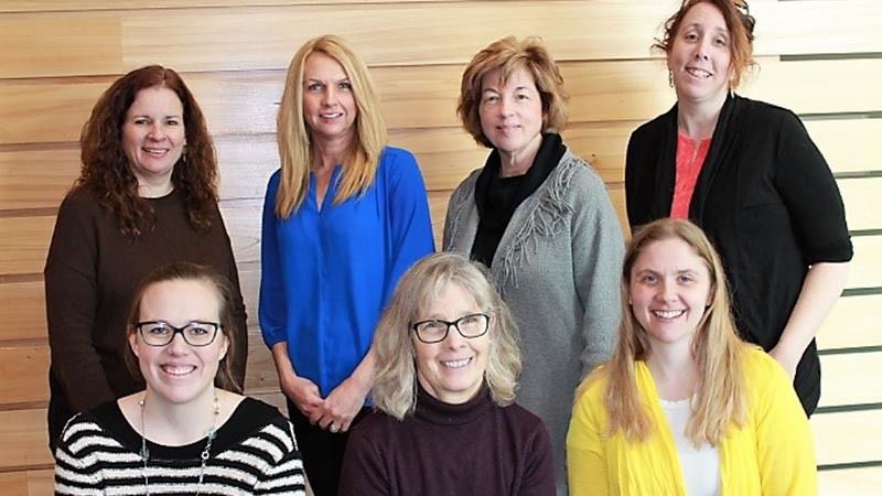 Roxanne Atterholt, Shannon Corkery, Deb Gentry, Maureen Ittig, Lauren Jacobson, Amber Seidel, and Robin Yaure 