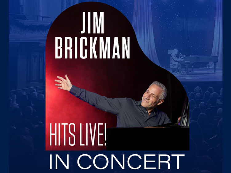 Male performer, Jim Brickman, promoting his concert